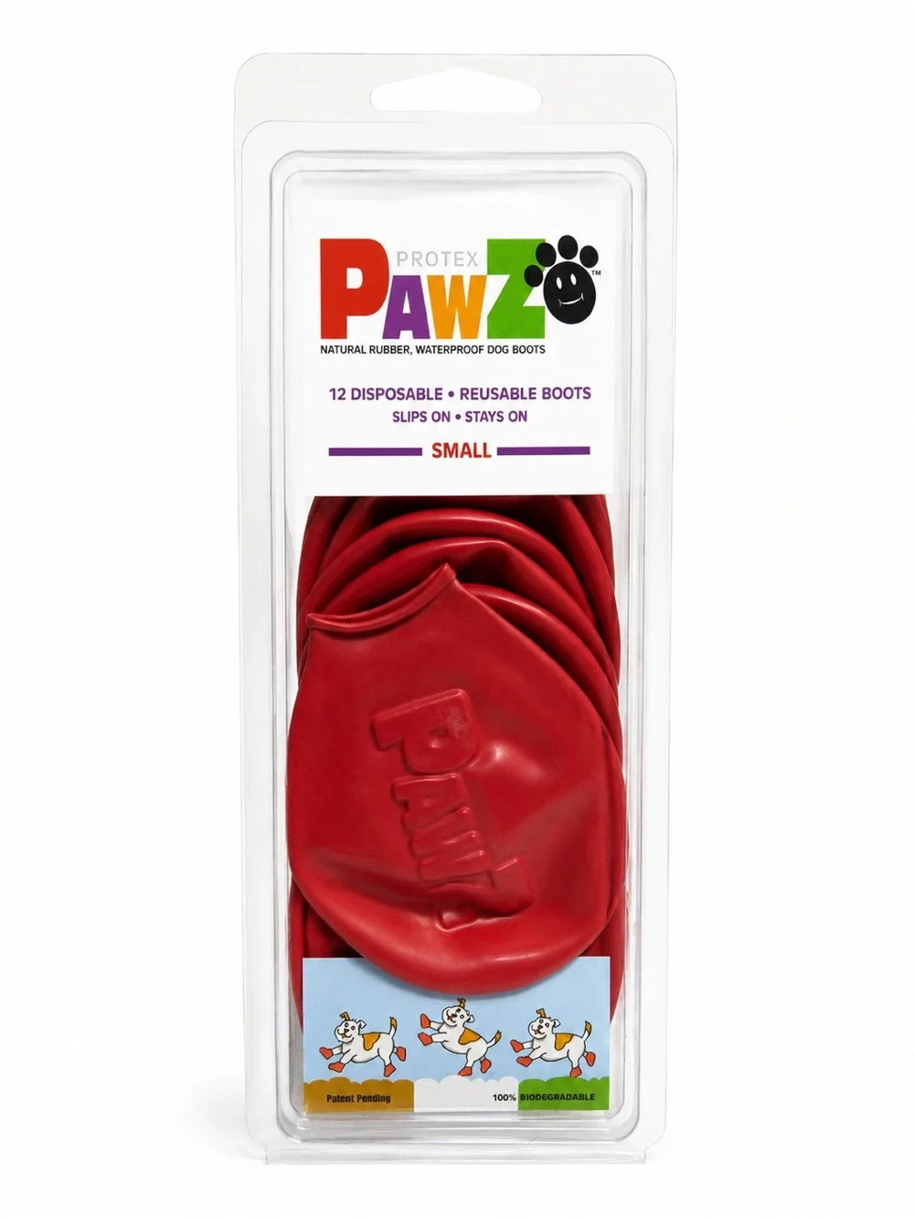 PAWZ Rubber Dog Boots, Small new